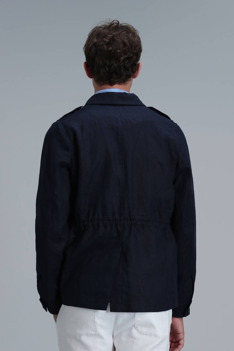 Mark Men's Coat Navy Blue - 5
