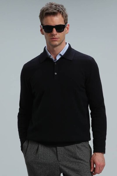 Marnı Men's Sweater Dark Navy Blue - 1