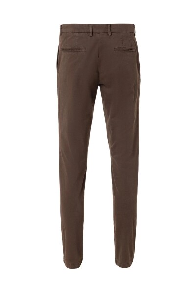 Mars Brown Cotton Chino Pants - 4
