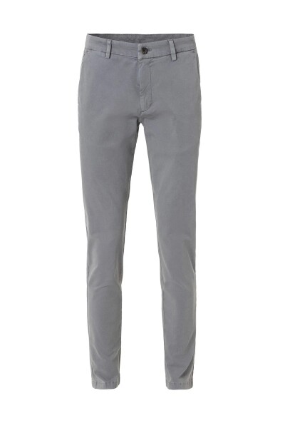 Mars Gray Color Cotton Chino Pants - 1