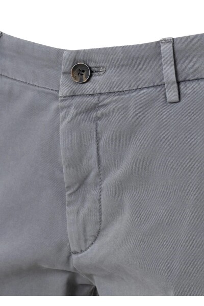 Mars Gray Color Cotton Chino Pants - 2