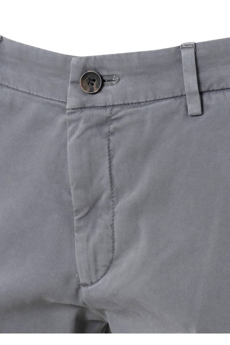 Mars Gray Color Cotton Chino Pants - 2