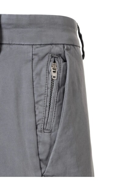Mars Gray Color Cotton Chino Pants - 3