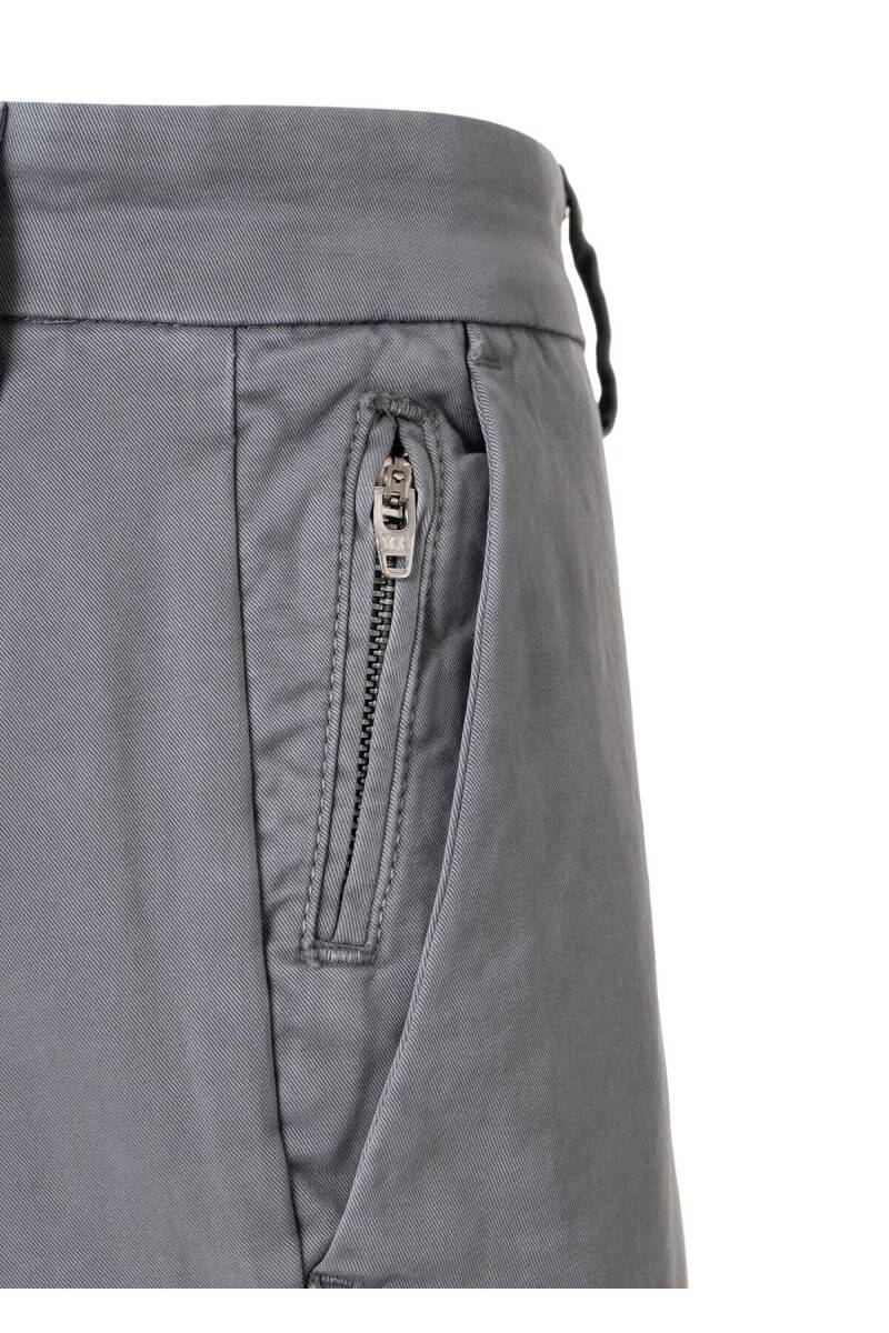 Mars Gray Color Cotton Chino Pants - 3