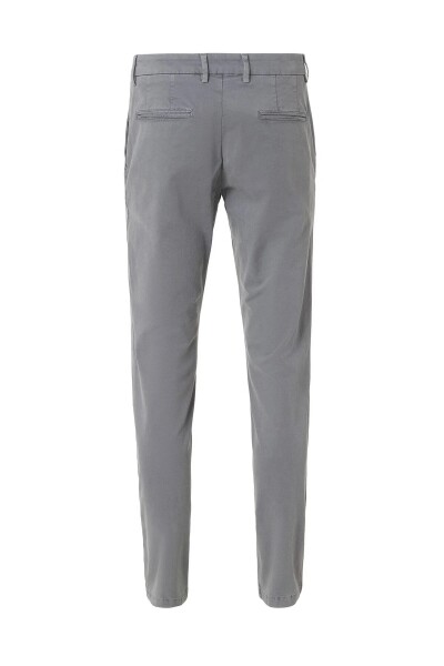 Mars Gray Color Cotton Chino Pants - 4