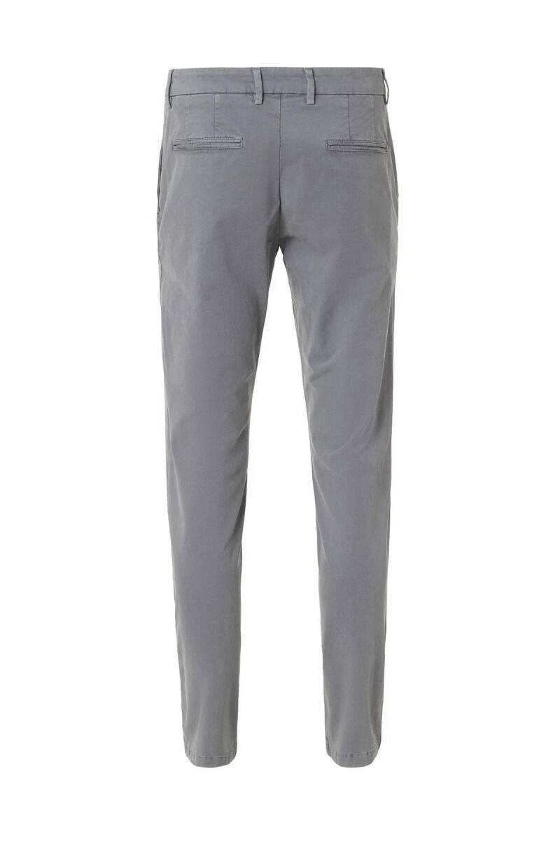 Mars Gray Color Cotton Chino Pants - 4