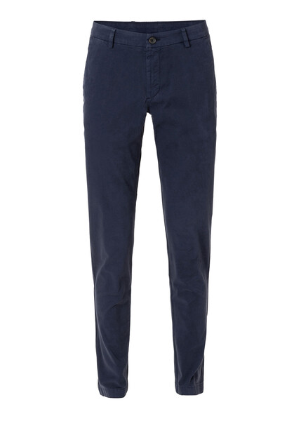 Mars Navy Blue Color Cotton Chino Trousers - 1