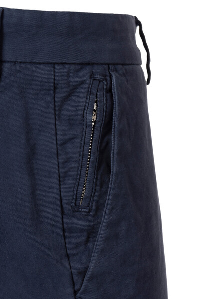 Mars Navy Blue Color Cotton Chino Trousers - 3