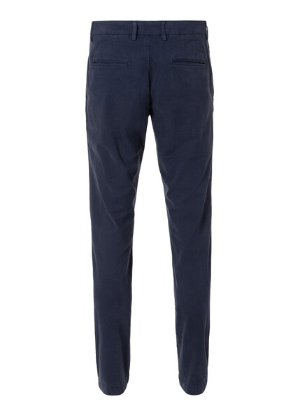 Mars Navy Blue Color Cotton Chino Trousers - 4