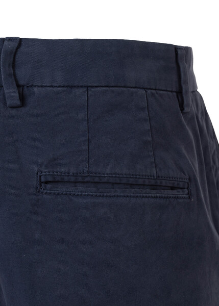 Mars Navy Blue Color Cotton Chino Trousers - 5
