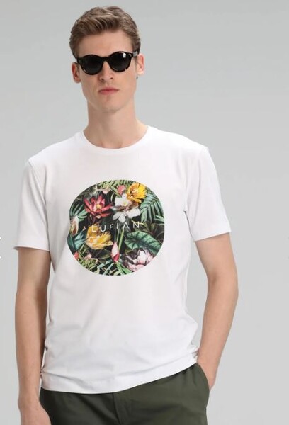 Lufian - Marsel Modern Grafik T-Shirt