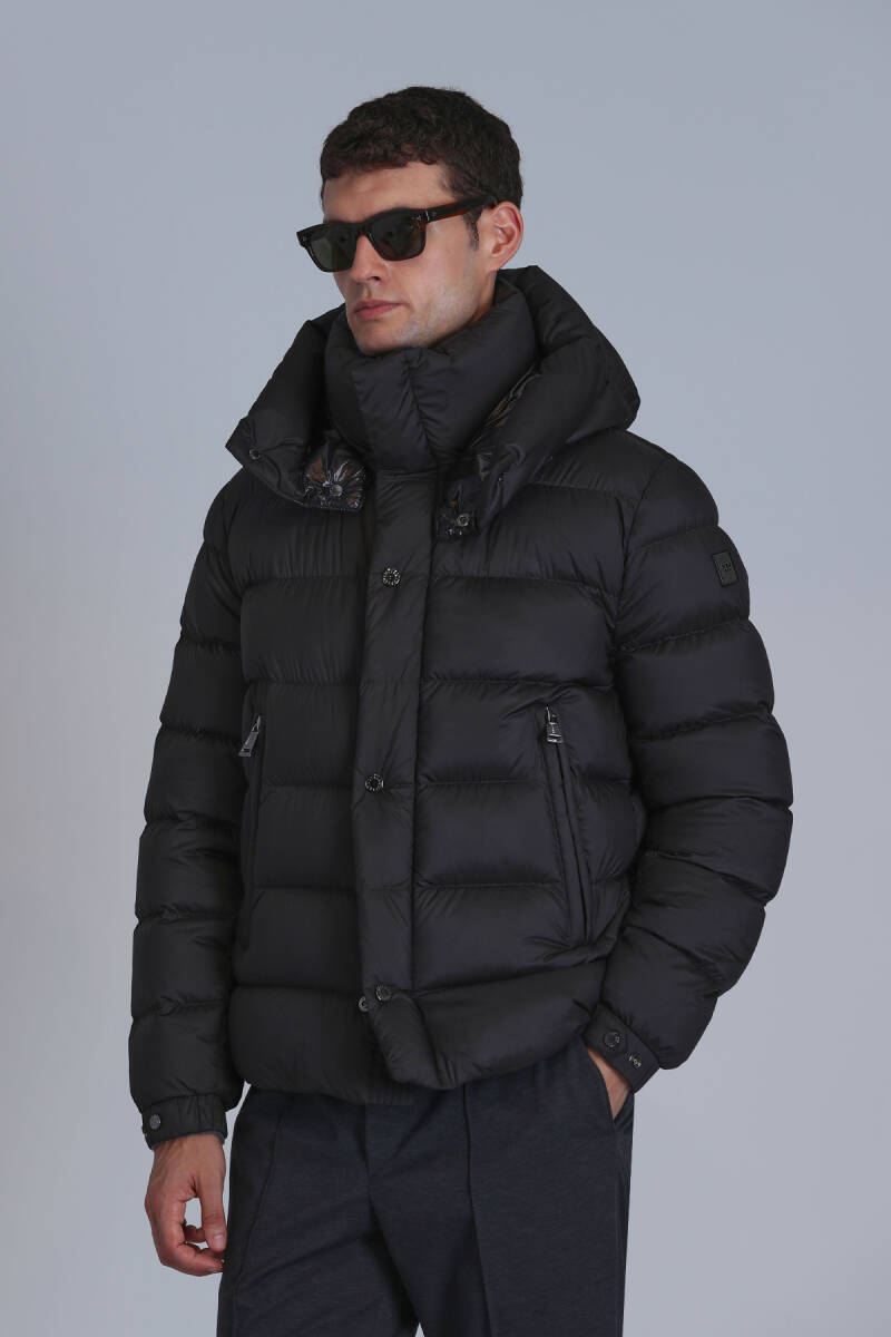 Marty Kaz Tüyü Erkek Mont Siyah - 3