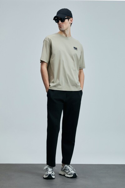 Mask Modern Grafik T- Shirt Bej - 2