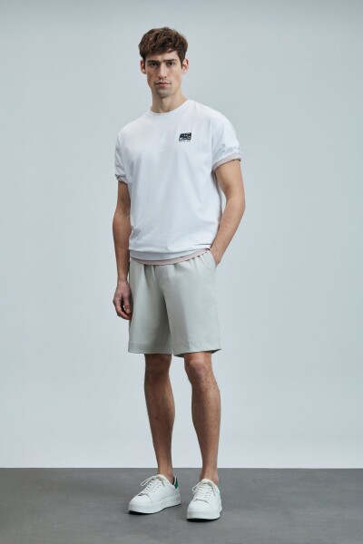 Mask Modern Grafik T- Shirt Beyaz 