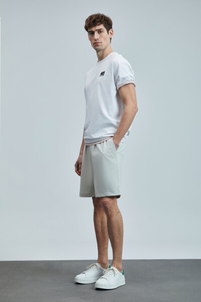 Mask Modern Grafik T- Shirt Beyaz - 4