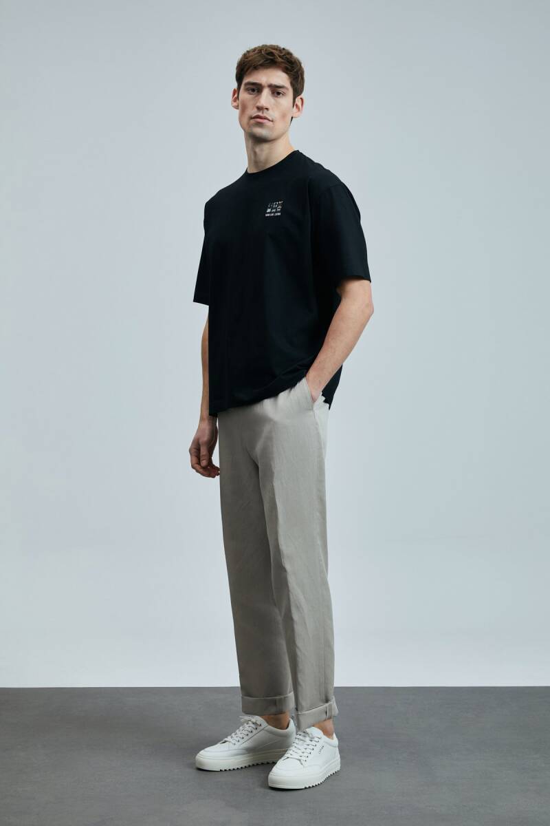 Mask Modern Grafik T- Shirt Siyah - 2