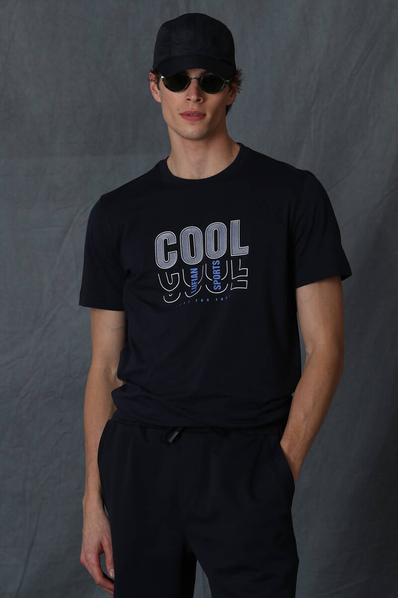 Maya Modern Graphic T-Shirt Navy Blue - 1