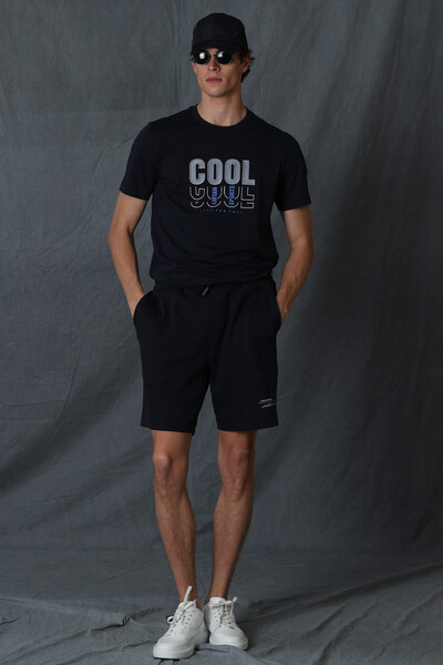 Maya Modern Graphic T-Shirt Navy Blue - 3