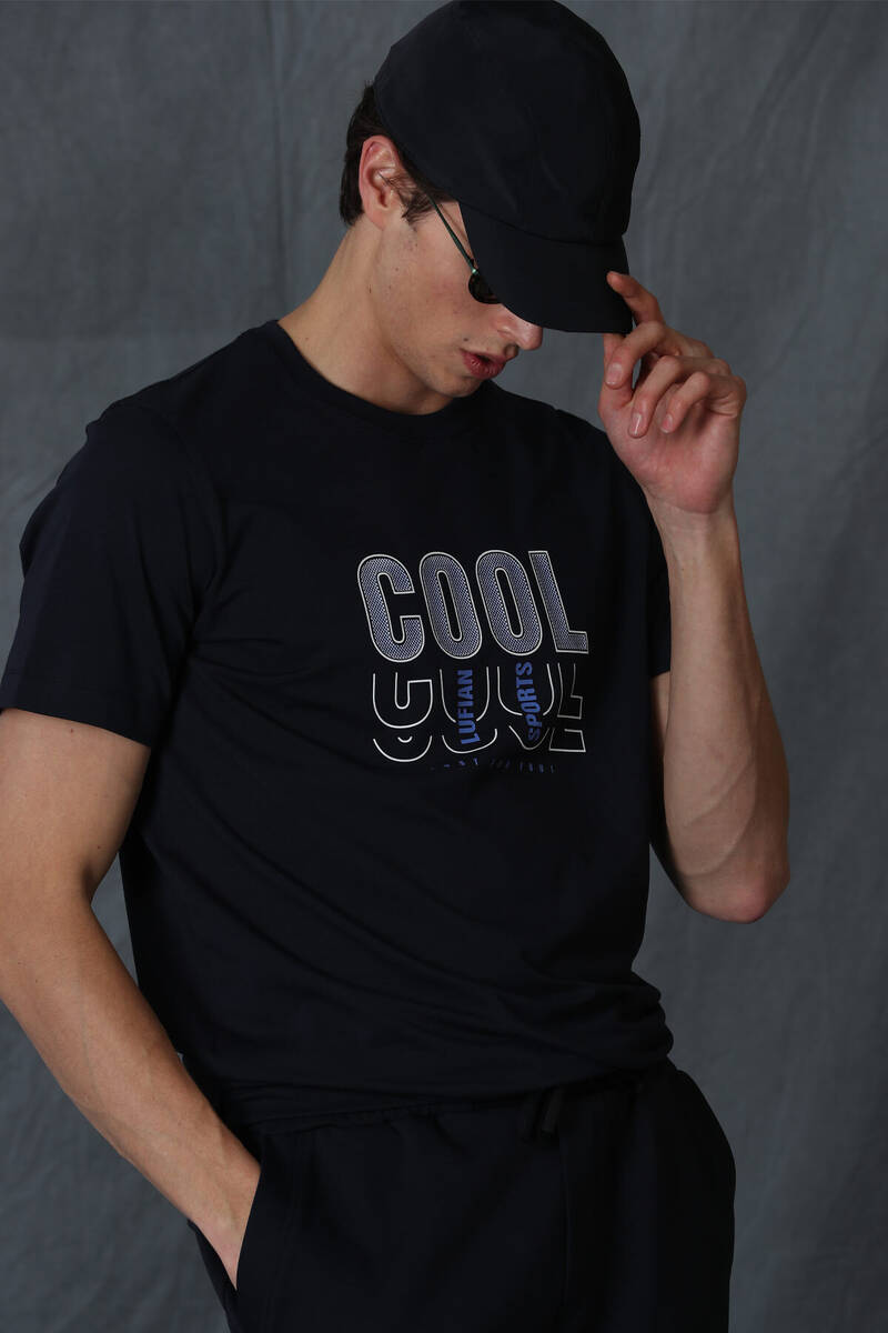 Maya Modern Graphic T-Shirt Navy Blue - 4