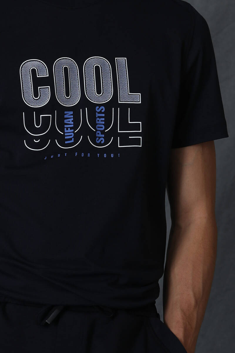 Maya Modern Graphic T-Shirt Navy Blue - 5