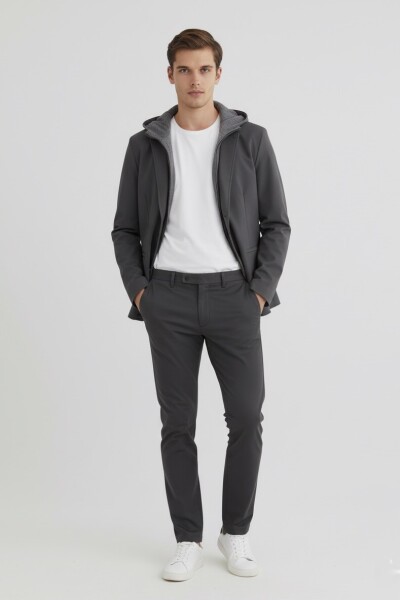 Mayorca Anthracite Color Hooded Jacket with Removable Outerwear - BORIS BECKER