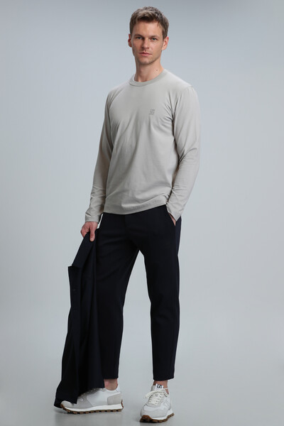 Merlin Men's Long Sleeve T-Shirt Beige - 2