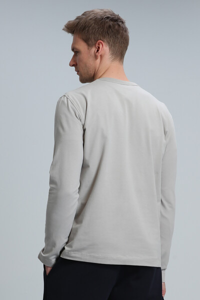 Merlin Men's Long Sleeve T-Shirt Beige - 6