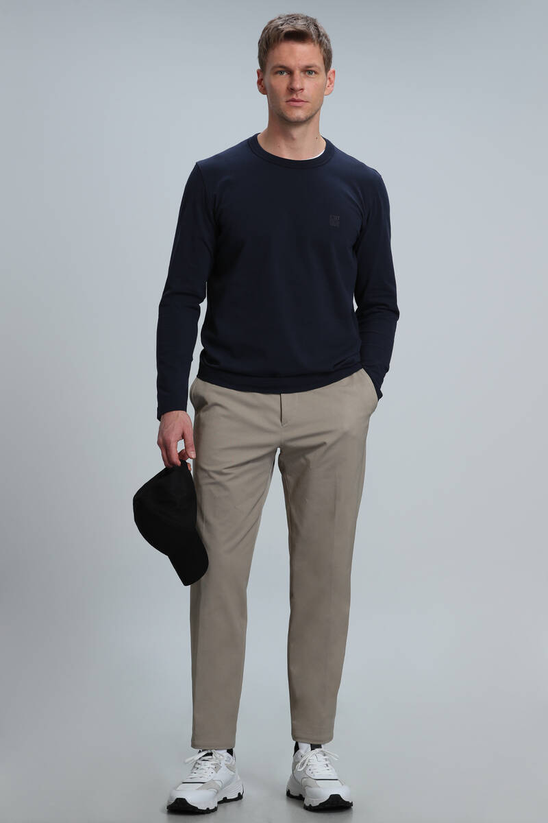 Merlin Men's Long Sleeve T-Shirt Navy Blue - 2