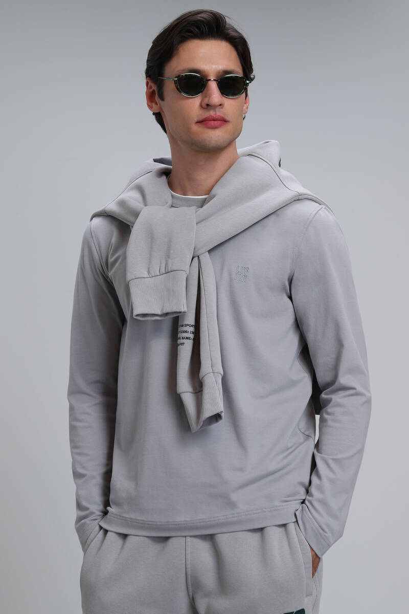 Merlin Men's Long Sleeve T-Shirt Gray - 1