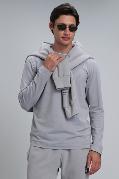 Merlin Men's Long Sleeve T-Shirt Gray - 3