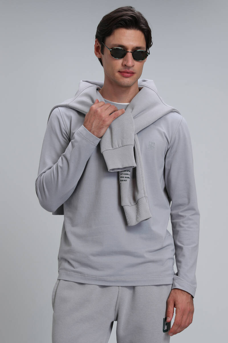 Merlin Men's Long Sleeve T-Shirt Gray - 3