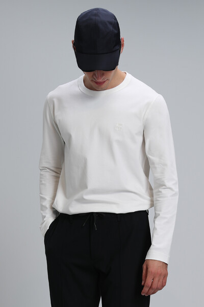Merlin Men's Long Sleeve T-Shirt Off White - 2