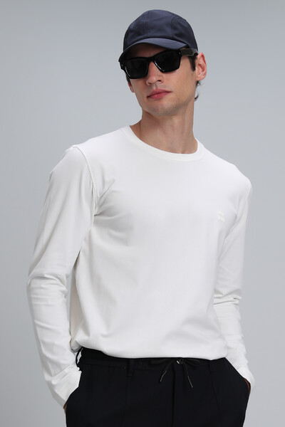 Merlin Men's Long Sleeve T-Shirt Off White - 3