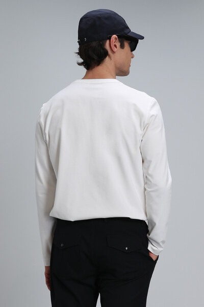 Merlin Men's Long Sleeve T-Shirt Off White - 6