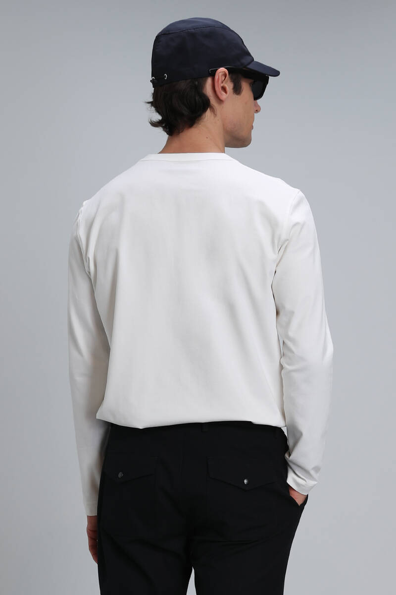 Merlin Men's Long Sleeve T-Shirt Off White - 6
