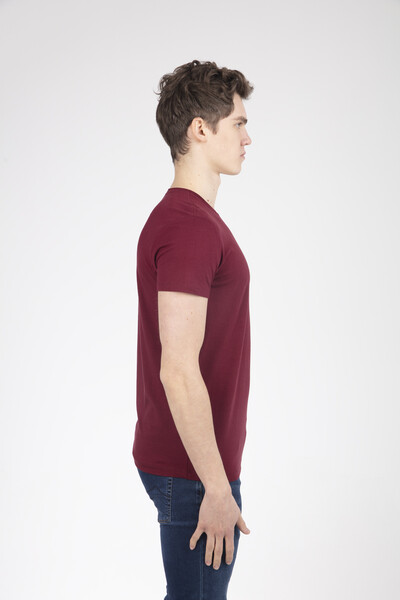 Metal Coated Round Neck Men's T-Shirt - Thumbnail