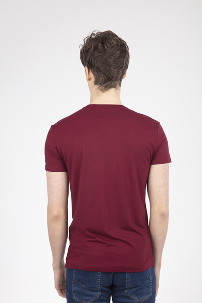 Metal Coated Round Neck Men's T-Shirt - Thumbnail