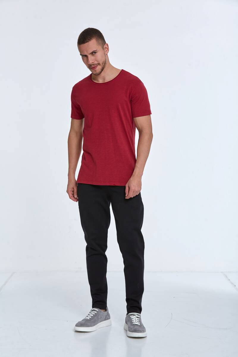 Milan Over Size Erkek Tişört Kırmızı - 3