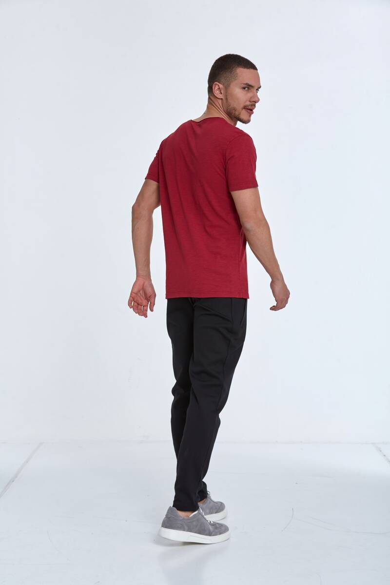 Milan Over Size Erkek Tişört Kırmızı - 5