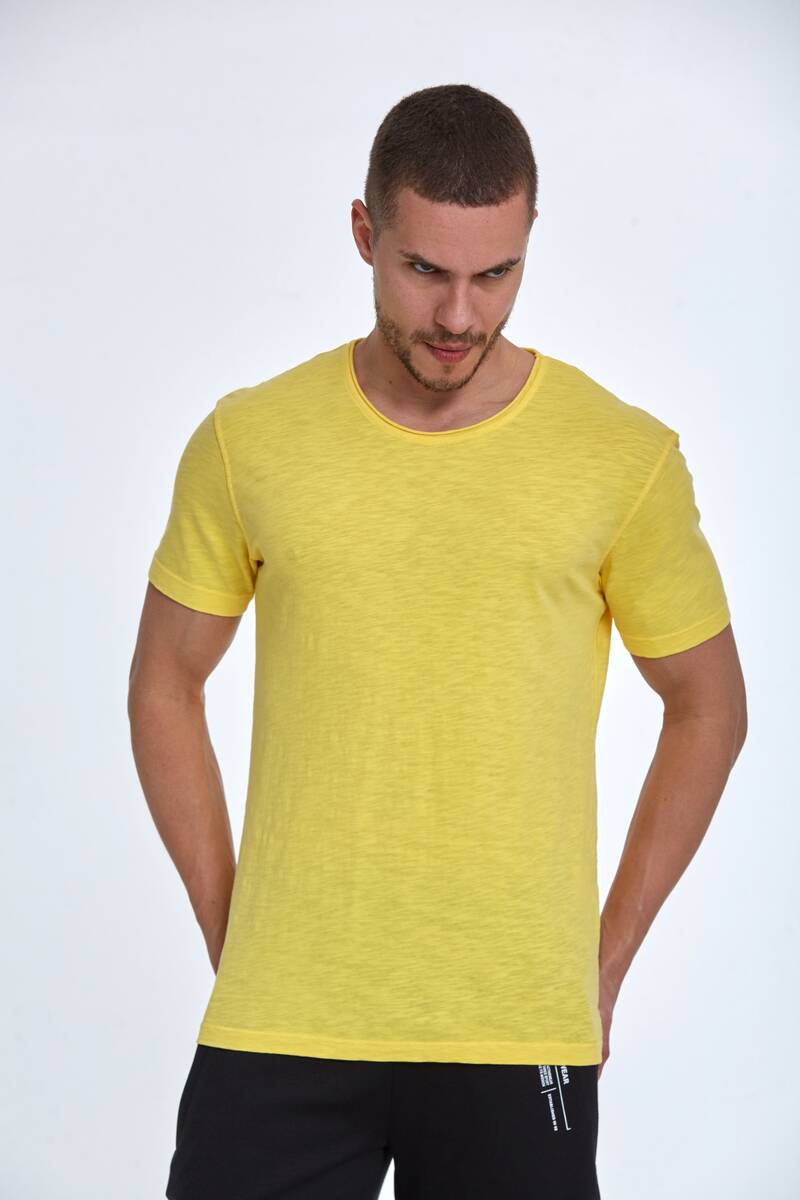 Milan Over Size Erkek Tişört Sarı - 1
