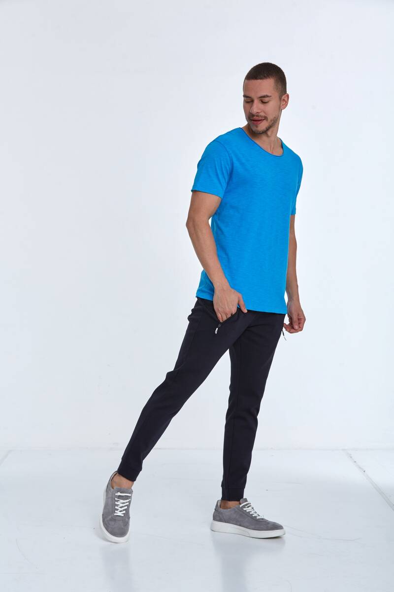 Milan Over Size Men's T-Shirt Blue - 4