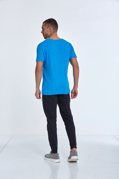 Milan Over Size Men's T-Shirt Blue - 5