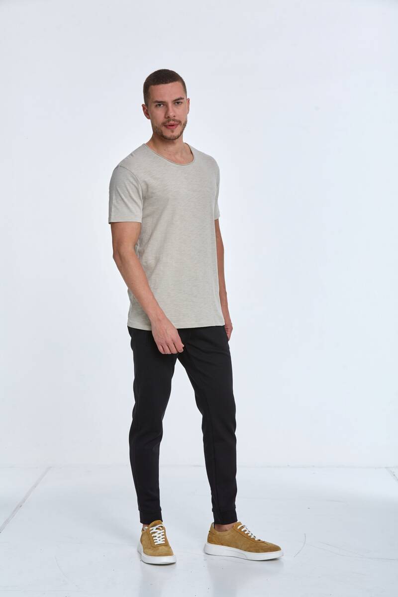 Milan Over Size Men's T-Shirt Stone - 4