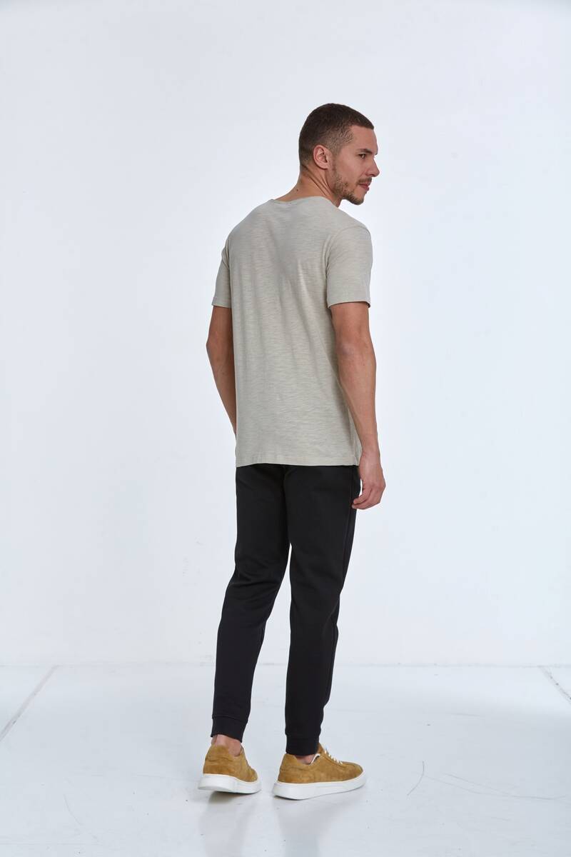 Milan Over Size Men's T-Shirt Stone - 5