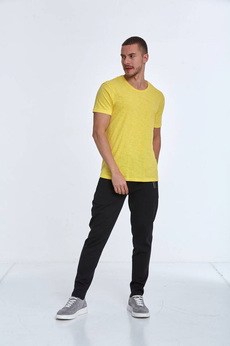 Milan Over Size Men's T-Shirt Yellow - 3