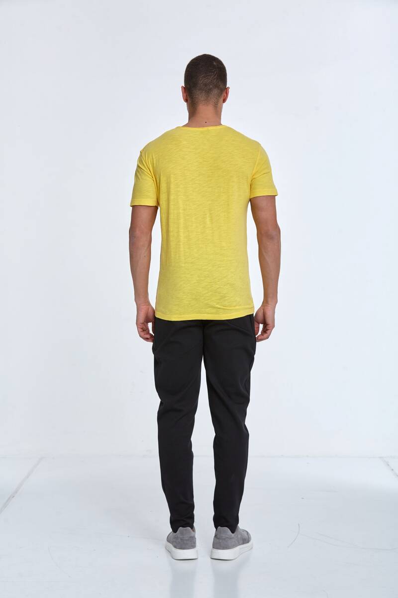 Milan Over Size Men's T-Shirt Yellow - 4