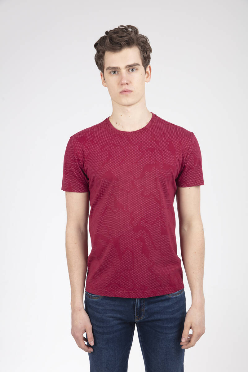 Mocha Men's T-Shirt Claret Red - 1