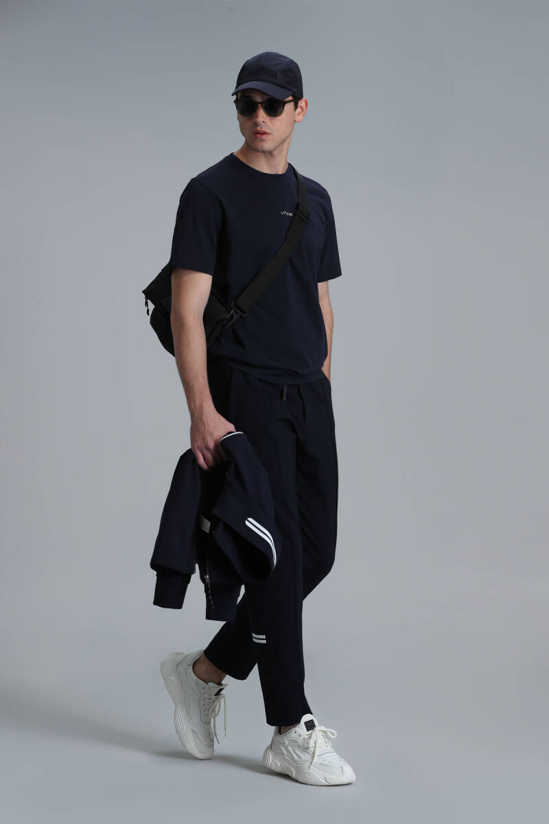 Mode Men's Sweatpants Navy Blue - 1