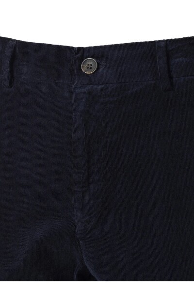 Mong Lacivert Renk Kadife Beli Lastikli Jogger Pantolon - 2