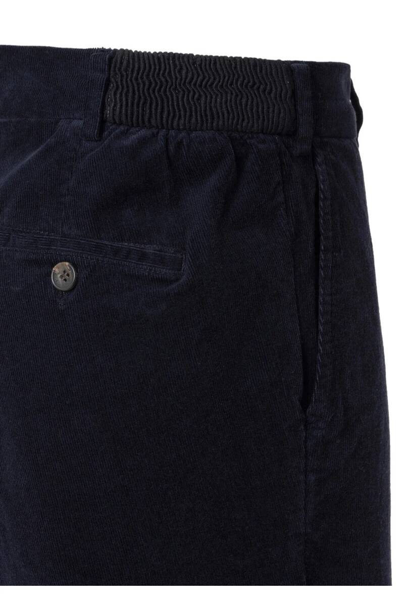Mong Lacivert Renk Kadife Beli Lastikli Jogger Pantolon - 4